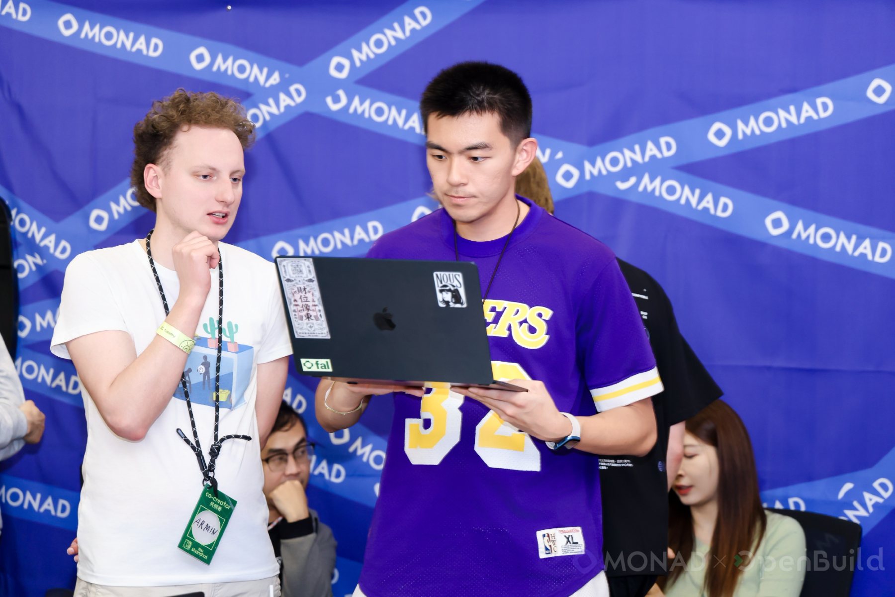 The founders presenting at MONAD × OpenBuild, Mushanghai